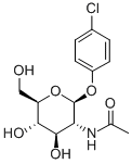 4'-CHLOROPHENYL-2-ACETAMIDO-2-DEOXY-BETA-D-GLUCOPYRANOSIDE 化学構造式
