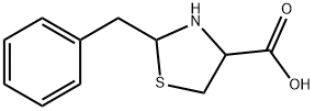 2-BENZYL-THIAZOLIDINE-4-CARBOXYLIC ACID 化学構造式