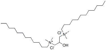 (2-hydroxytrimethylene)bis[dodecyldimethylammonium] dichloride Structure