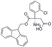 FMOC-(S)-3-AMINO-3-(2-CHLORO-PHENYL)-PROPIONIC ACID Struktur