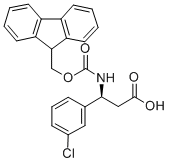 FMOC-(S)-3-AMINO-3-(3-CHLORO-PHENYL)-PROPIONIC ACID Structure