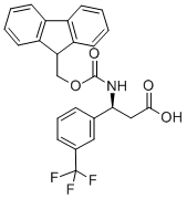 FMOC-(S)-3-AMINO-3-(3-TRIFLUOROMETHYL-PHENYL)-PROPIONIC ACID Structure