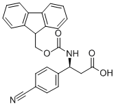 FMOC-(S)-3-氨基-3-(4-苯腈基)丙酸, 507472-24-4, 结构式