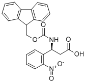 FMOC-(S)-3-AMINO-3-(2-NITRO-PHENYL)-PROPIONIC ACID 化学構造式