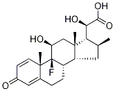 (11β,16α,20S)-9-Fluoro-11,20-dihydroxy-16-Methyl-3-oxopregna-1,4-dien-21-oic Acid Structure