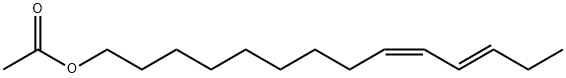 (9Z,11E)-9,11-テトラデカジエン-1-オールアセタート 化学構造式