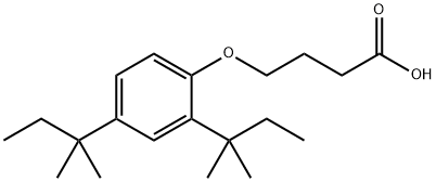 4-[2,4-ビス(1,1-ジメチルプロピル)フェノキシ]ブタン酸 化学構造式