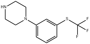 1-[3-[(trifluoromethyl)thio]phenyl]piperazine Structure