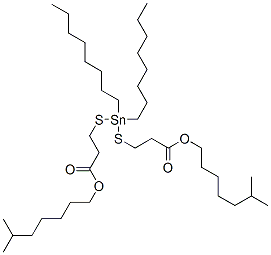 diisooctyl 3,3'-[(dioctylstannylene)bis(thio)]dipropionate Structure