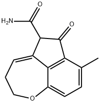 2,3,5,6-Tetrahydro-7-methyl-6-oxoindeno[7,1-bc]oxepine-5-carboxamide Struktur