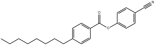 4-オクチル安息香酸4-シアノフェニル 化学構造式