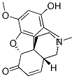 3-メトキシ-14-ヒドロキシ-17-メチル-4,5α-エポキシ-7,8-ジデヒドロモルフィナン-6-オン 化学構造式