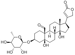 3β-[(6-デオキシ-α-L-マンノピラノシル)オキシ]-5,14-ジヒドロキシ-19-オキソ-5β,14β-カルダ-20(22)-エノリド