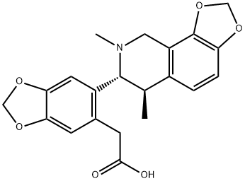 6-[(6R,7R)-6,7,8,9-Tetrahydro-6,8-dimethyl-1,3-dioxolo[4,5-h]isoquinolin-7-yl]-1,3-benzodioxole-5-acetic acid Structure