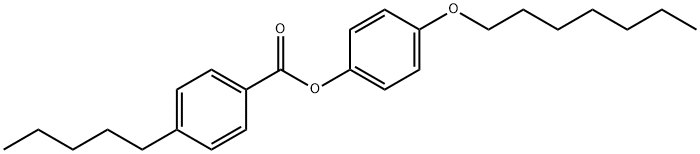 4-Pentylbenzoic acid 4-(heptyloxy)phenyl ester Structure