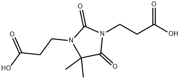 4,4-dimethyl-2,5-dioxoimidazolidine-1,3-dipropionic acid Structure