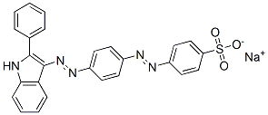 sodium 4-[[4-[(2-phenyl-1H-indol-3-yl)azo]phenyl]azo]benzenesulphonate Structure
