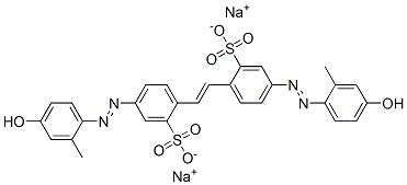 disodium 4,4'-bis[(4-hydroxy-2-methylphenyl)azo]stilbene-2,2'-disulphonate Structure