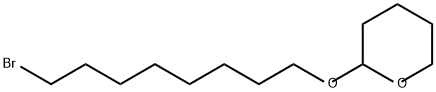 1-ブロモ-8-[(テトラヒドロ-2H-ピラン)-2-イルオキシ]オクタン 化学構造式