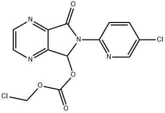 7-Chloromethyloxy-carbonyloxy-6-(5-chloropyridin-2-yl)-6,7-dihydro-5H-pyrrolo[3,4-b]pyrazin-5-one 结构式