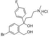 1-[4-BROMO-2-(HYDROXYMETHYL)PHENYL]-4-(DIMETHYLAMINO)-1-(4-FLUOROPHENYL) BUTAN-1-OL HYDROCHLORIDE Struktur