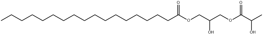 Octadecanoic acid 2-hydroxy-3-(2-hydroxy-1-oxopropoxy)propyl ester Struktur
