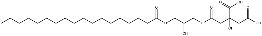 Citric acid 1-[2-hydroxy-3-(stearoyloxy)propyl] ester Structure