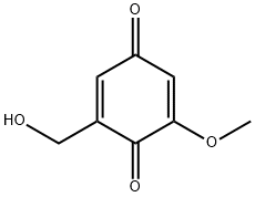 2-ヒドロキシメチル-6-メトキシ-1,4-ベンゾキノン 化学構造式