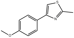 4-(4-甲氧基苯基)-2-甲基噻唑, 50834-78-1, 结构式