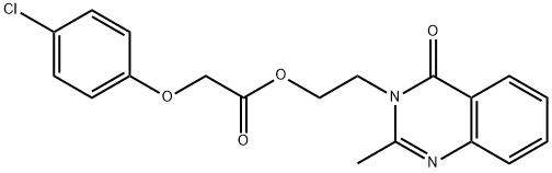 p-Chlorophenoxyacetic acid 2-(2-methyl-4-oxo-3,4-dihydroquinazolin-3-yl)ethyl ester 结构式