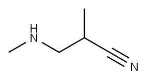 2-methyl-3-methylamino-propanenitrile 化学構造式