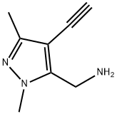 1H-Pyrazole-5-methanamine, 4-ethynyl-1,3-dimethyl- (9CI) Struktur