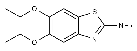 5,6-二乙氧基-1,3-苯并噻唑-2-胺 结构式