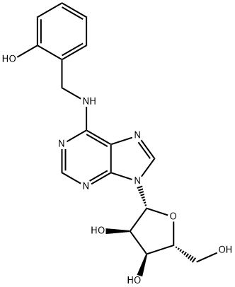 6-(2-hydroxybenzylamino)-9-beta-D-ribofuranosylpurine Struktur