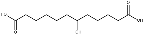 6-ヒドロキシデカン-1,10-ジカルボン酸 化学構造式