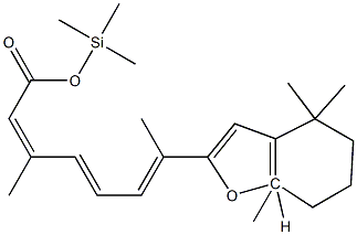 5,8-Epoxy-5,8-dihydroretinoic acid trimethylsilyl ester Struktur