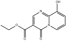 9-Hydroxy-4-oxo-4H-pyrido[1,2-a]pyrimidine-3-carboxylic acid ethyl ester Struktur