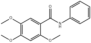 N-PHENYL-2,4,5-TRIMETHOXYBENZAMIDE 结构式