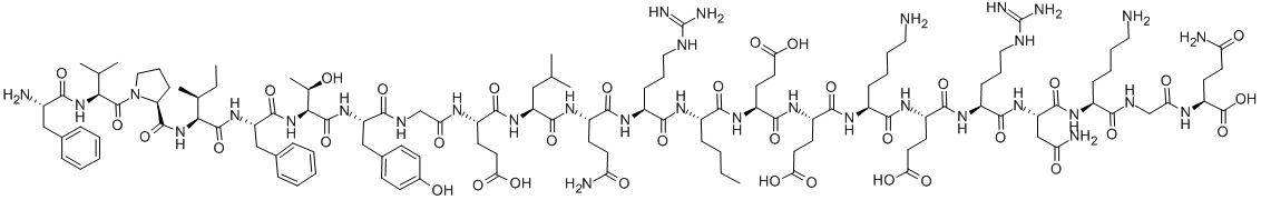 H-PHE-VAL-PRO-ILE-PHE-THR-TYR-GLY-GLU-LEU-GLN-ARG-NLE-GLU-GLU-LYS-GLU-ARG-ASN-LYS-GLY-GLN-OH Structure