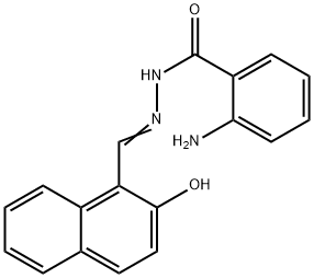 N'-[(2-Hydroxy-1-naphtyl)methylene]-2-aminobenzhydrazide Struktur