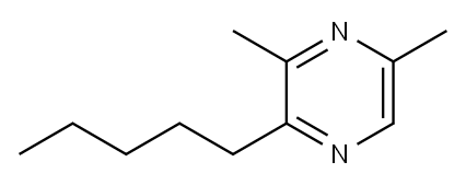 Pyrazine, 3,5-dimethyl-2-pentyl- (9CI) 结构式