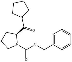 (S)-(-)-2-(1-吡咯烷基羰基)-1-吡咯烷羧酸苄酯,50888-84-1,结构式