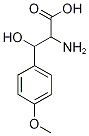 2-アミノ-3-ヒドロキシ-3-(4-メトキシフェニル)プロパン酸 化学構造式