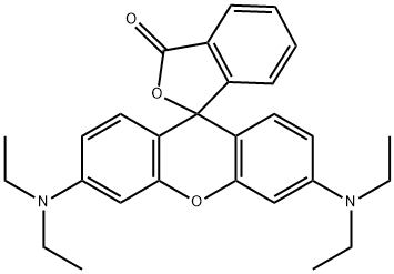 3',6'-ビス(ジエチルアミノ)スピロ[イソベンゾフラン-1(3H),9'-[9H]キサンテン]-3-オン 化学構造式