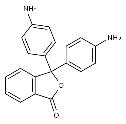 3,3-ビス(4-アミノフェニル)-1(3H)-イソベンゾフラノン 化学構造式