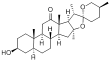 (25S)-3β-ヒドロキシ-5α-スピロスタン-12-オン 化学構造式