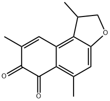 1,2-ジヒドロ-1,5,8-トリメチルナフト[2,1-b]フラン-6,7-ジオン 化学構造式