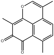 3,6,9-トリメチルナフト[1,8-bc]ピラン-7,8-ジオン 化学構造式