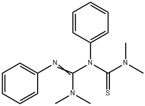 1-[(dimethylamino)(phenylimino)methyl]-3,3-dimethyl-1-phenylthiourea Struktur