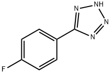 5-(4-フルオロフェニル)-1H-テトラゾール 化学構造式